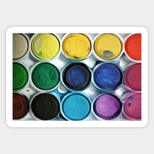 Color paint palette abstract Sticker